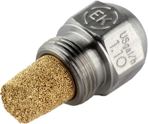 Öldüse von Bosch mit einem goldfarbenen Filter vorne und einem metallischen Gewinde. Das Produkt ist für die Ölversorgung konzipiert.